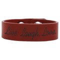 8 1/2" x 3/4" Rose Laserable Leatherette Youth Cuff Bracelet