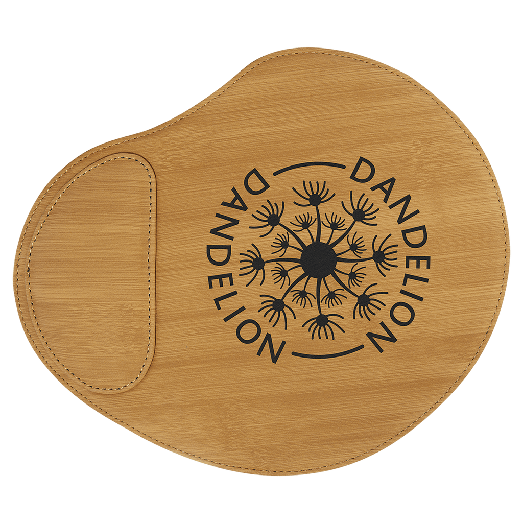 Bamboo 9" x 10 1/4" Laserable Leatherette Mouse Pad