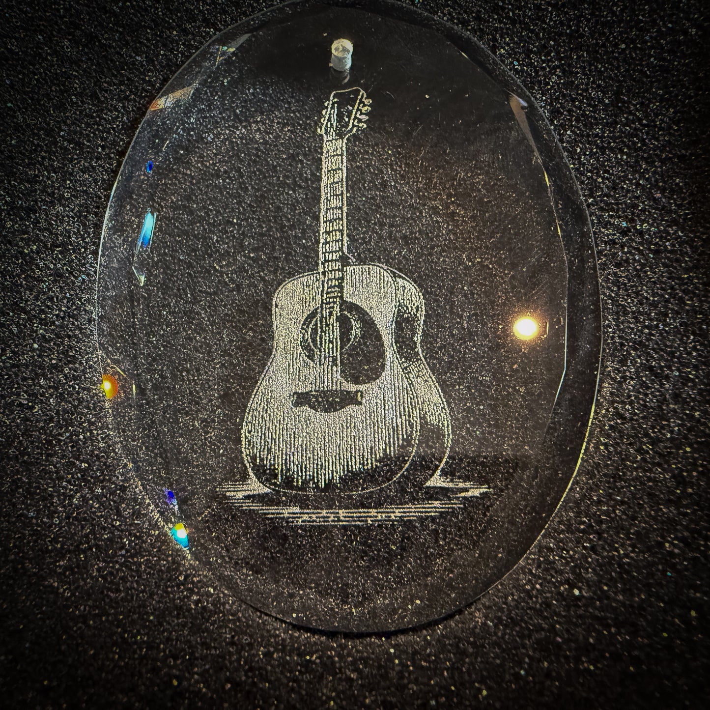 Acoustic Guitar Glass Ornament