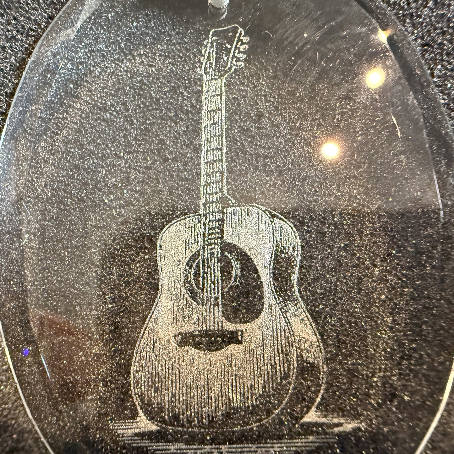 Acoustic Guitar Glass Ornament