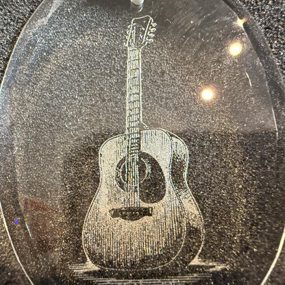 Acoustic Guitar Glass Ornament