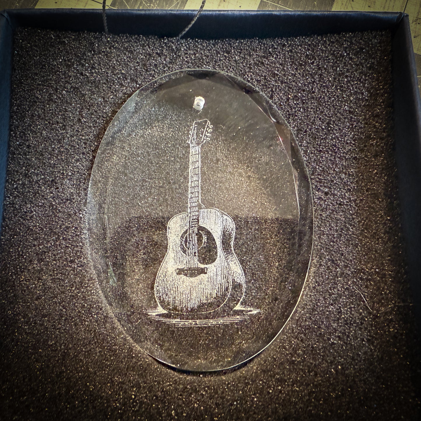 Acoustic Guitar Glass Ornament