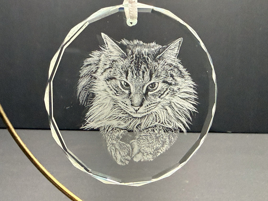 Your Photo Engraved Glass Ornament