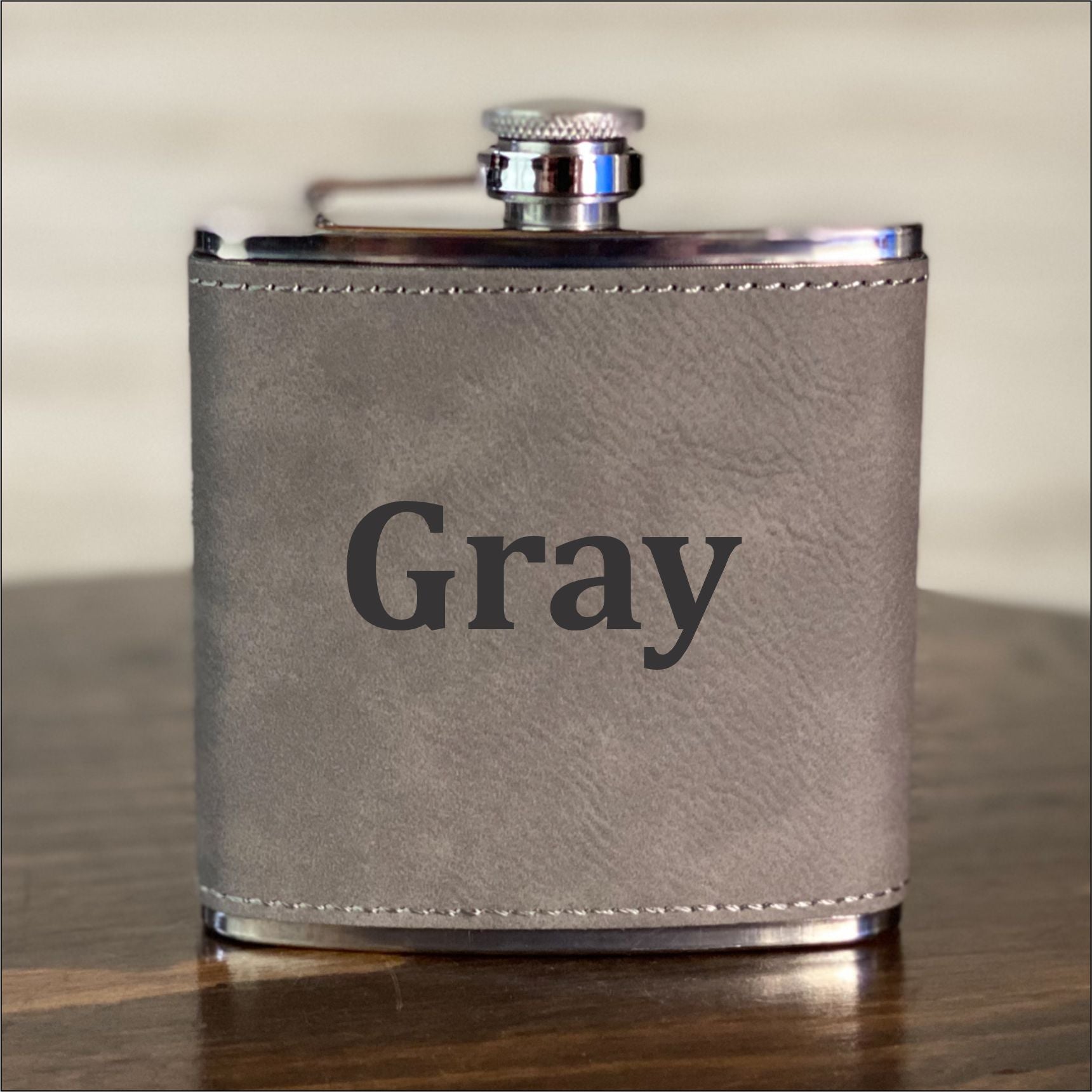 Get a Quote - 6 oz Leatherette Wrapped Flask
