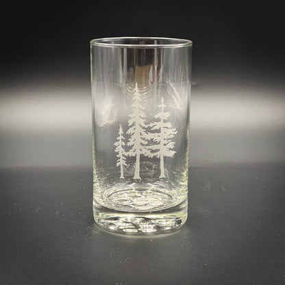 Trees 11 oz Knob Bottom High Ball Glass