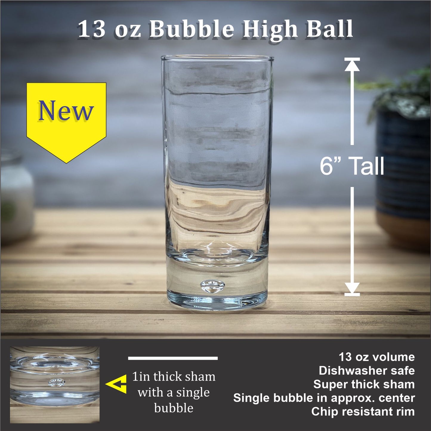 Get A Quote 13 oz Bubble High Ball Glass