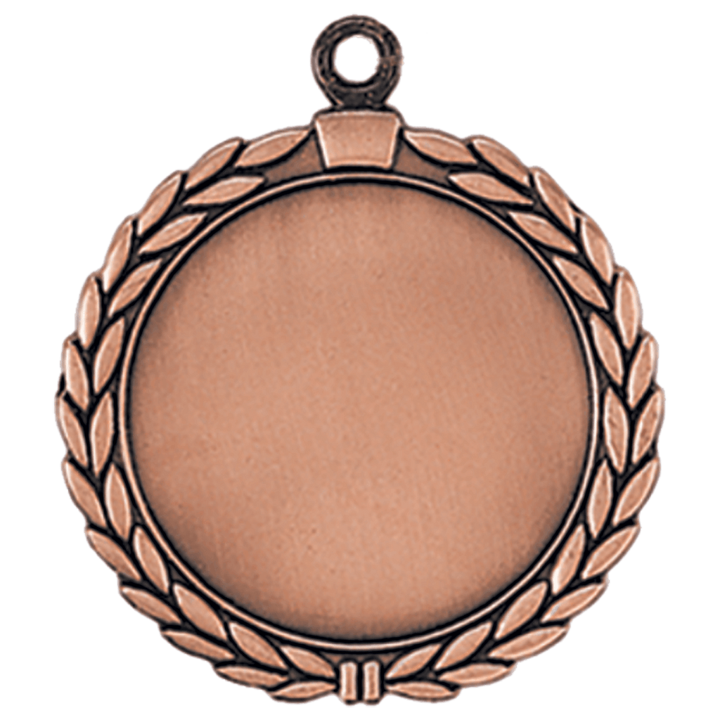 Antique Bronze 2 1/2" Wreath 2" Insert Holder Medal