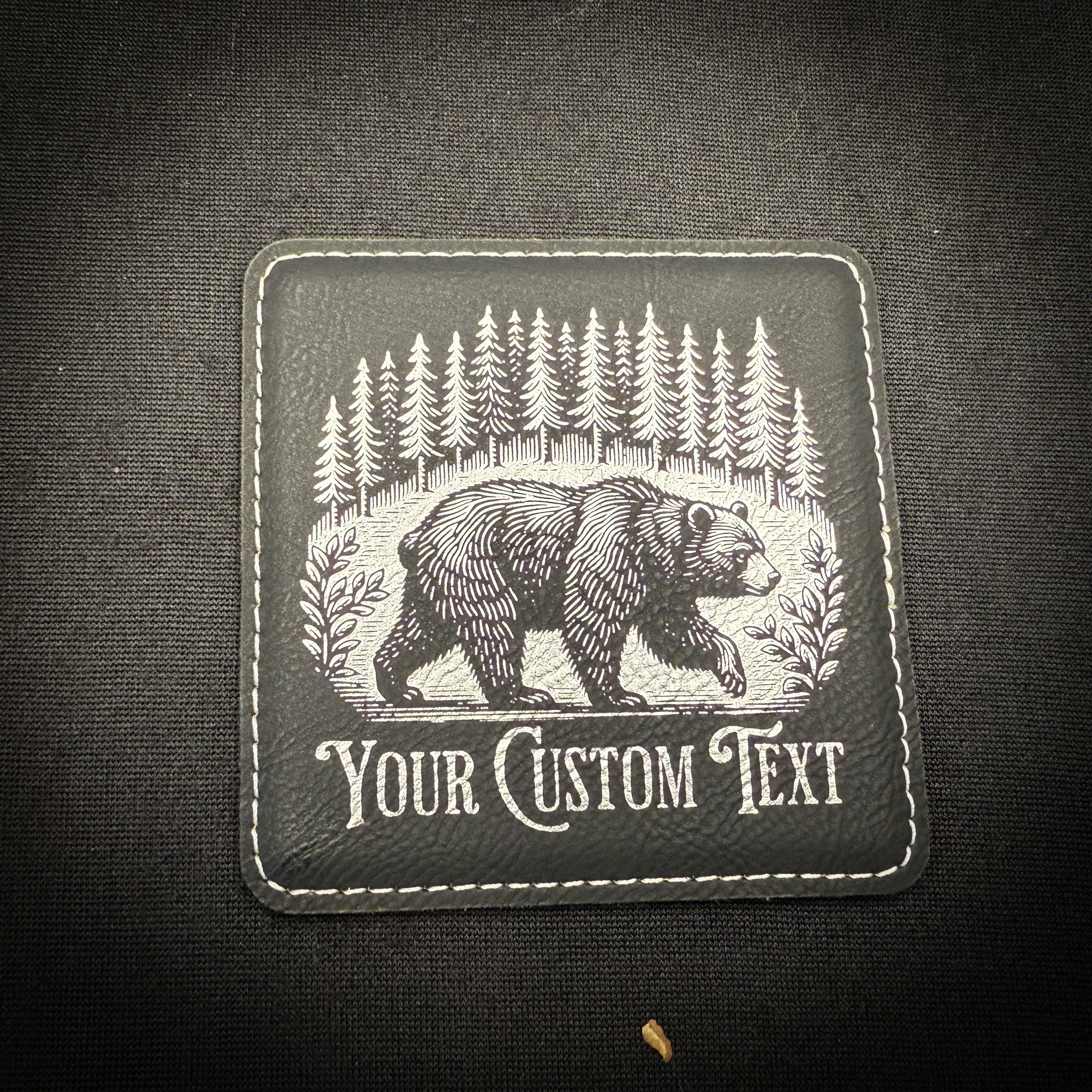 Bear in a Forest - Leatherette Coaster