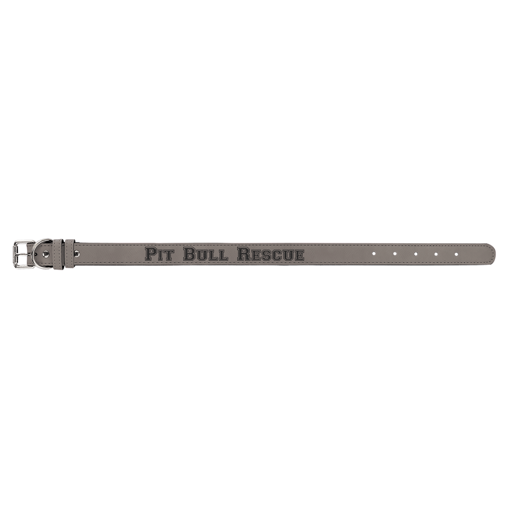 Gray Large 23" x 1" Laserable Leatherette Dog Collar