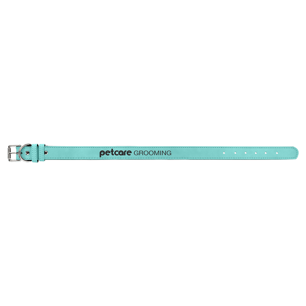 Teal Extra Large 27" x 1 1/4" Laserable Leatherette Dog Collar