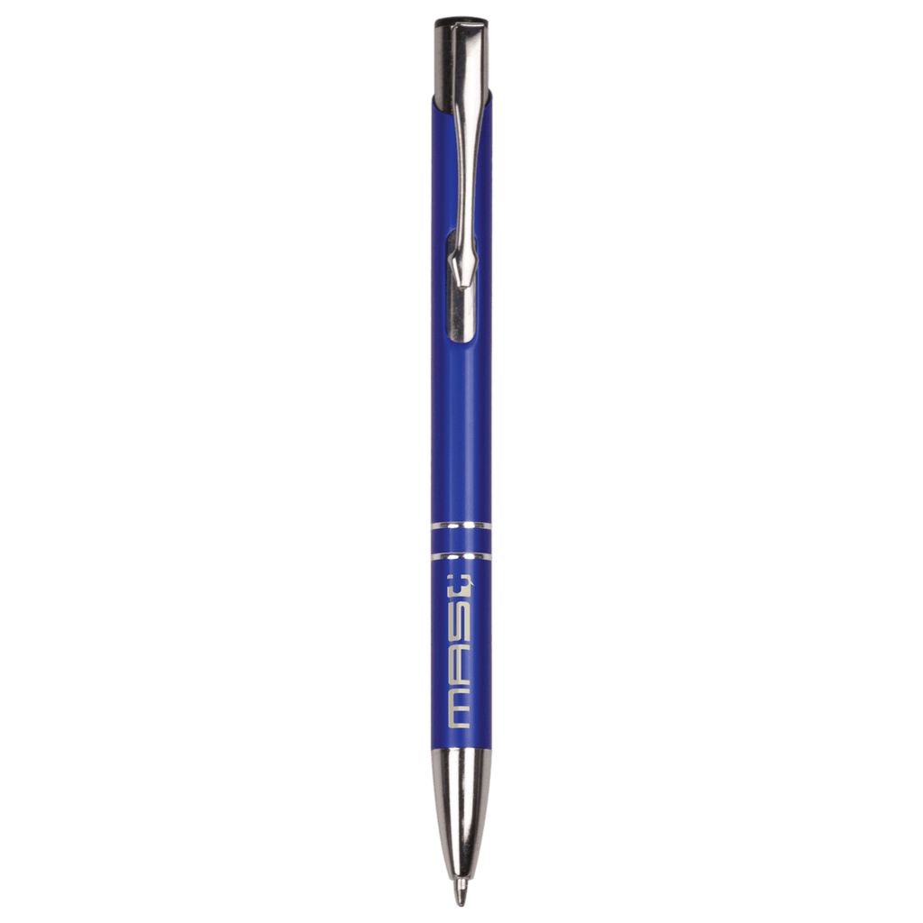 Blue with Silver Trim Laserable Pen