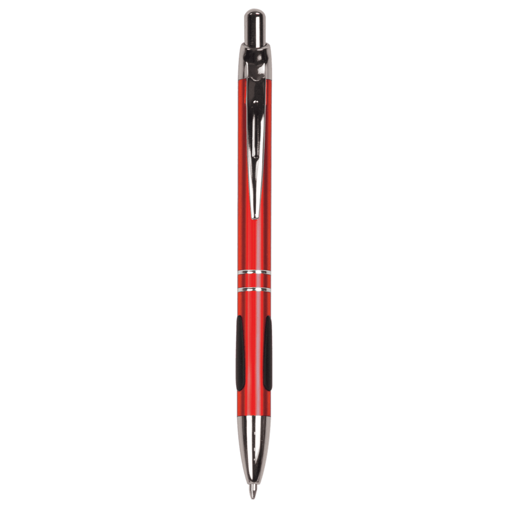 Red with Silver Trim Laserable Pen with Gripper