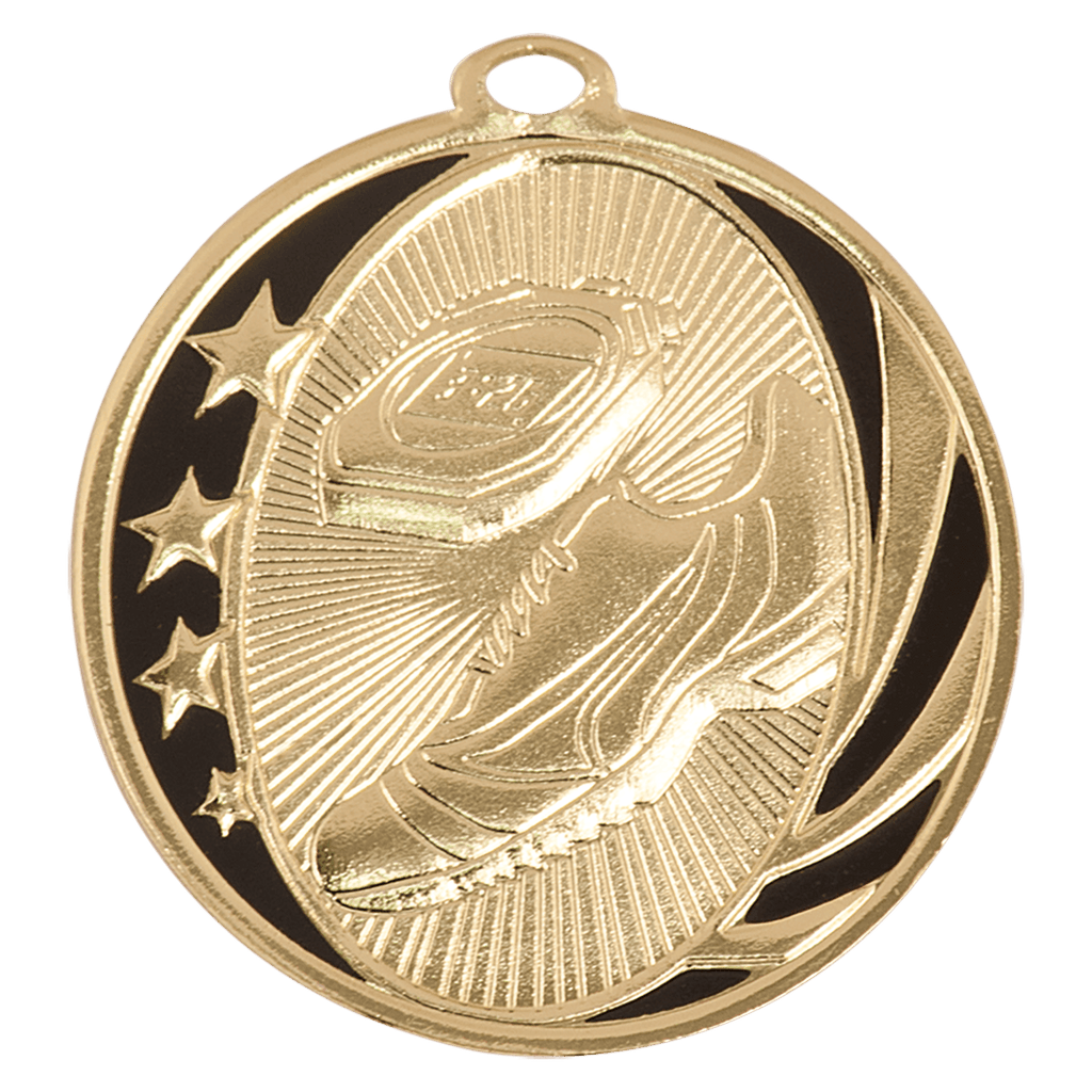 Bright Gold 2" Track Laserable MidNite Star Medal