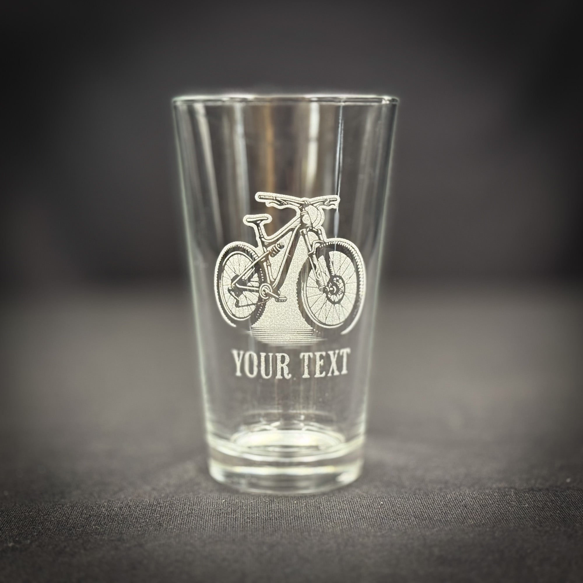 Mountain Bike 1 Customizable -  Pint glass