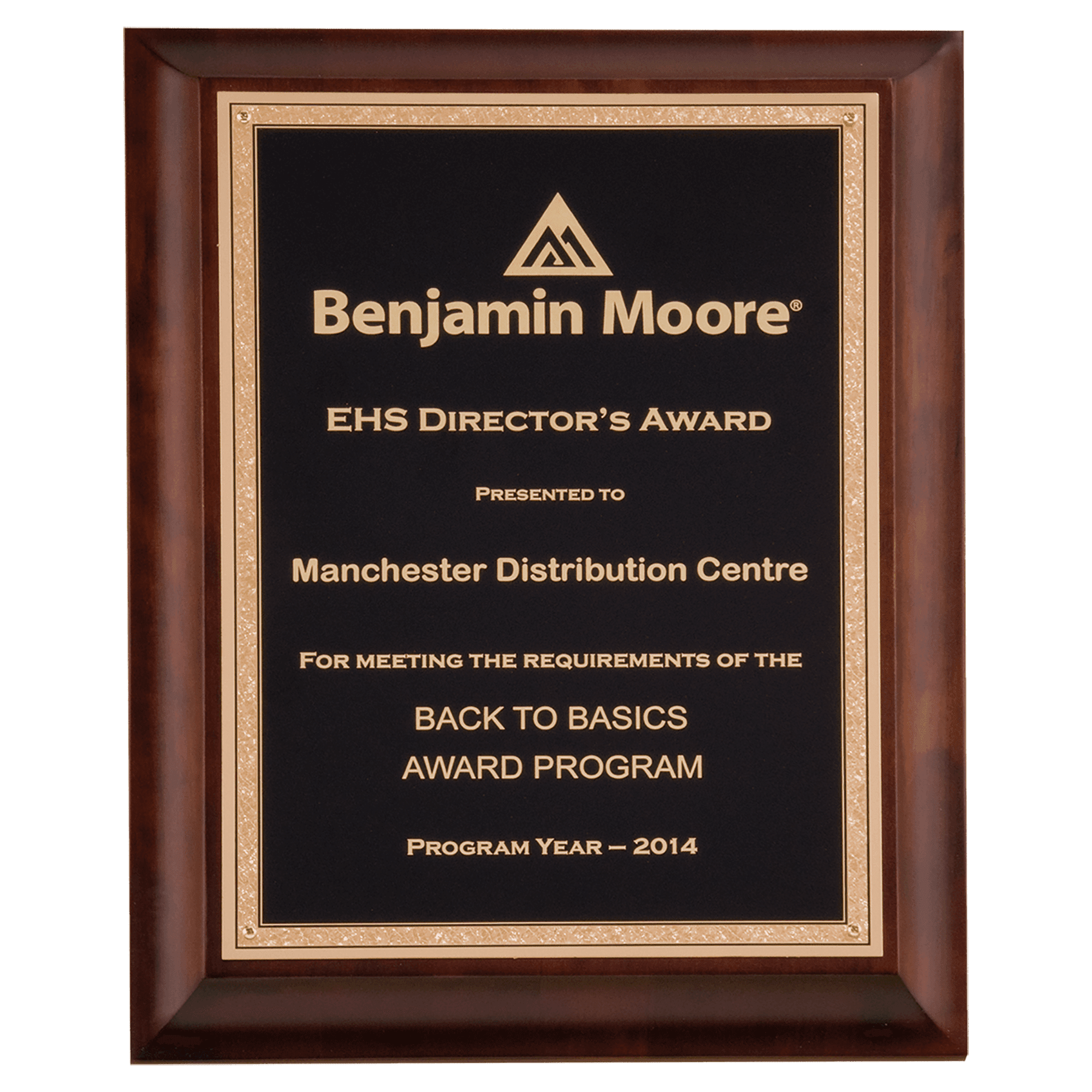 Cherry Finish Plaque with Black Gold 2 9" x 12" Hand Rubbed Florentine Border LaserFX Plate