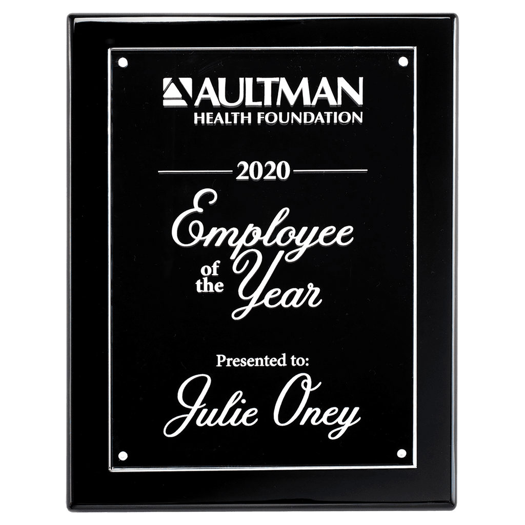 7x9 7x9 High Gloss Plaque with Acrylic Engraving Plate