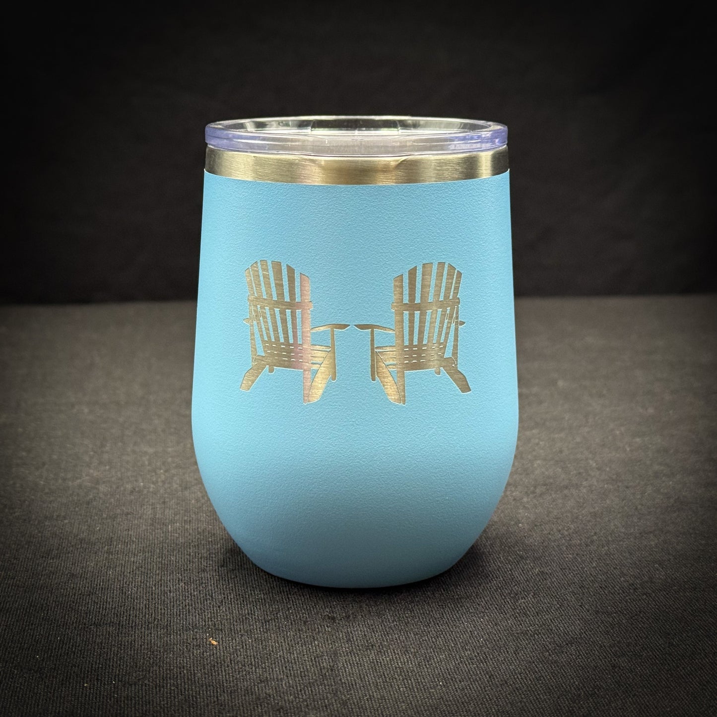 Adirondack Chairs 12 oz Insulated Stemless Wine