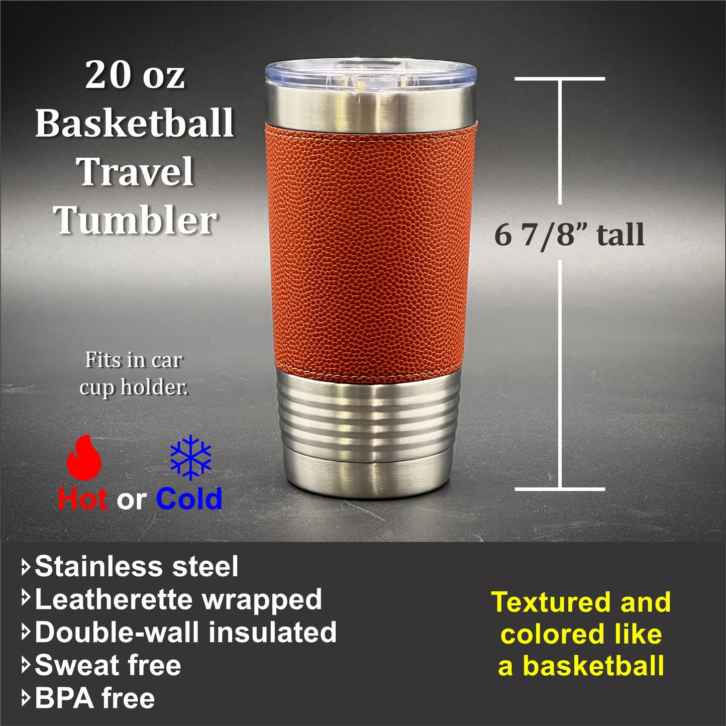 Get a Quote 20 oz Sport Leatherette Insulated Travel Mug