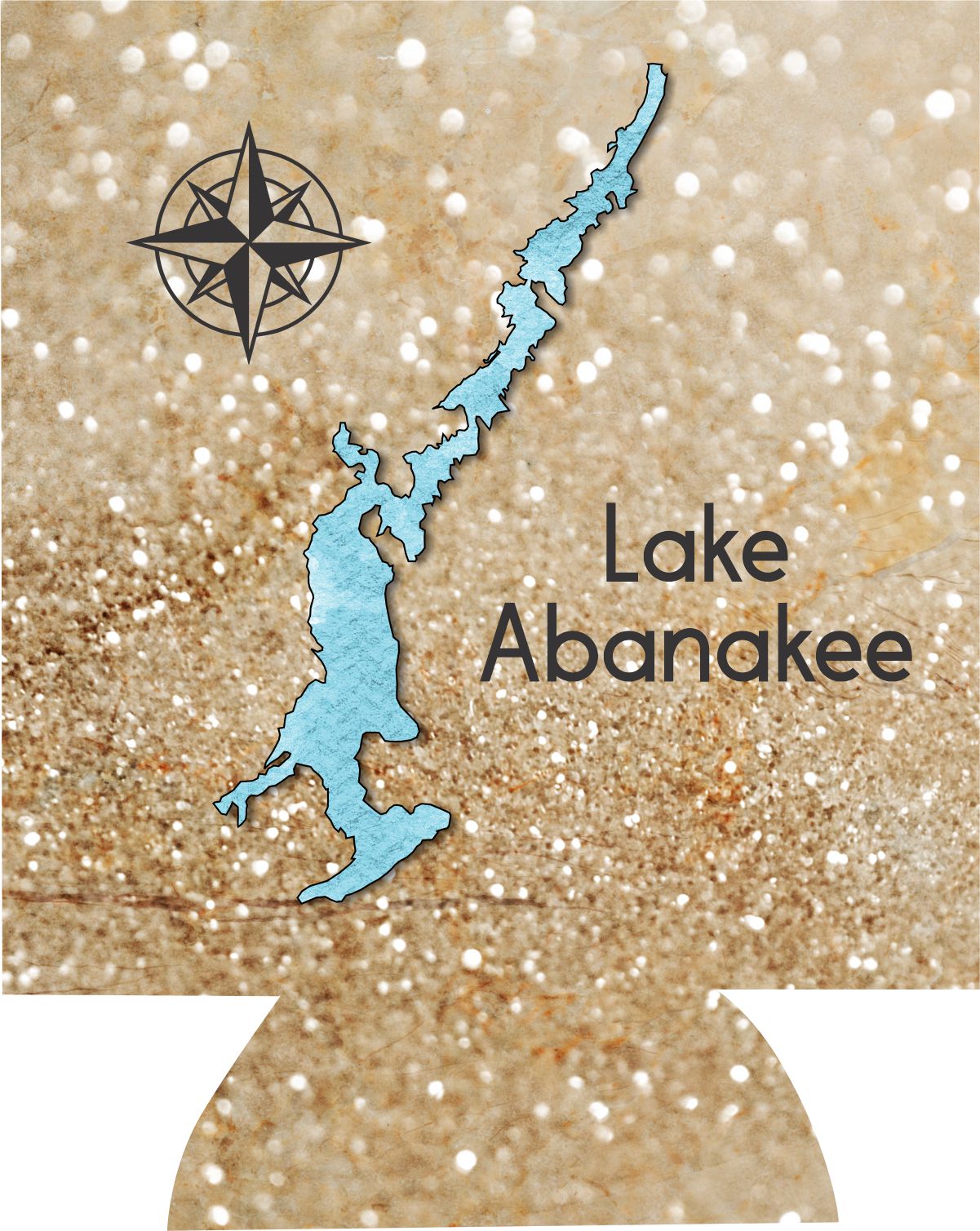 Lake Abanakee - Set of 4 Make My Lake Suncity Collection lake cozies