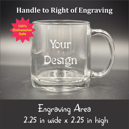 Get a Quote 12 oz Glass Handled Coffee Mug