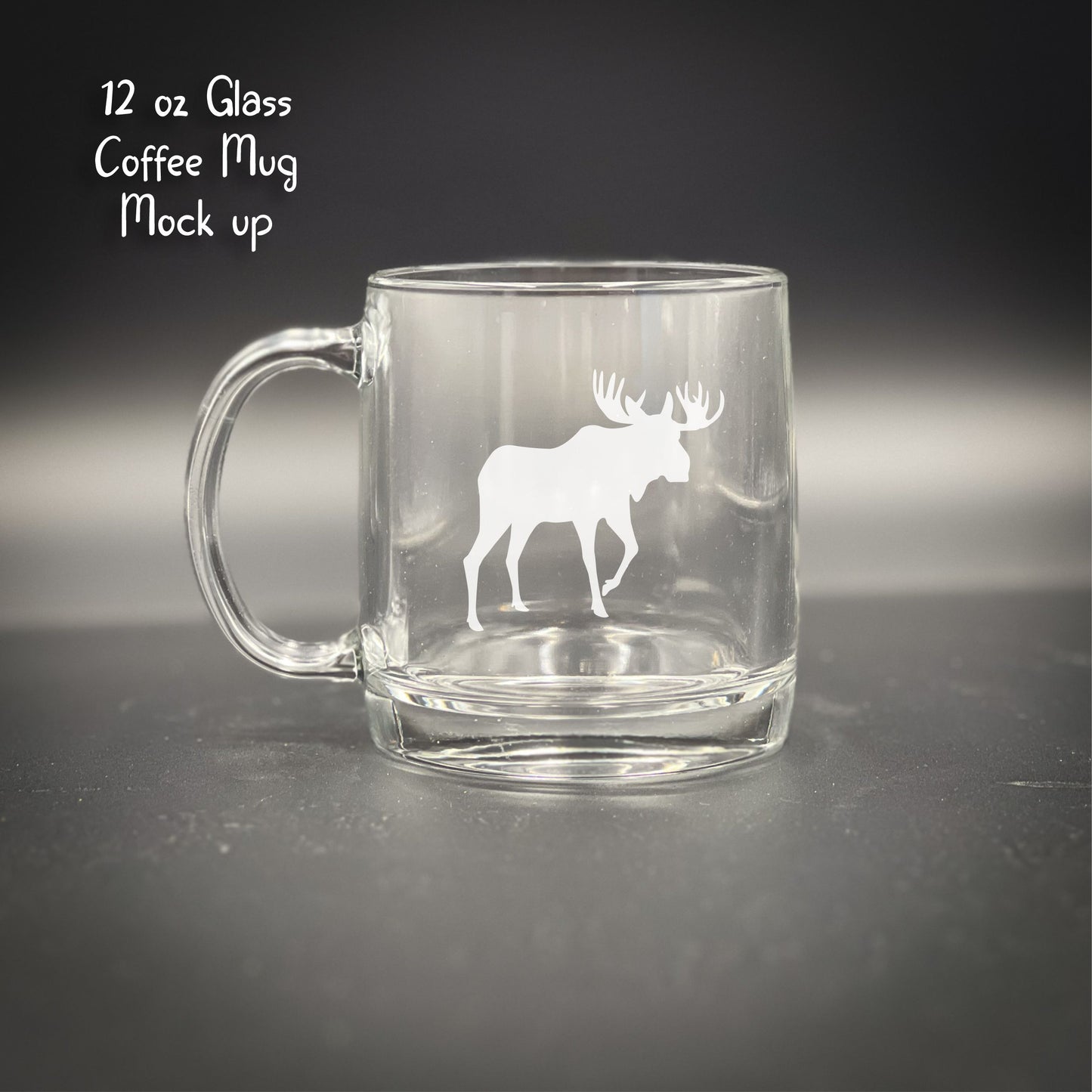 Get a Quote 12 oz Glass Handled Coffee Mug