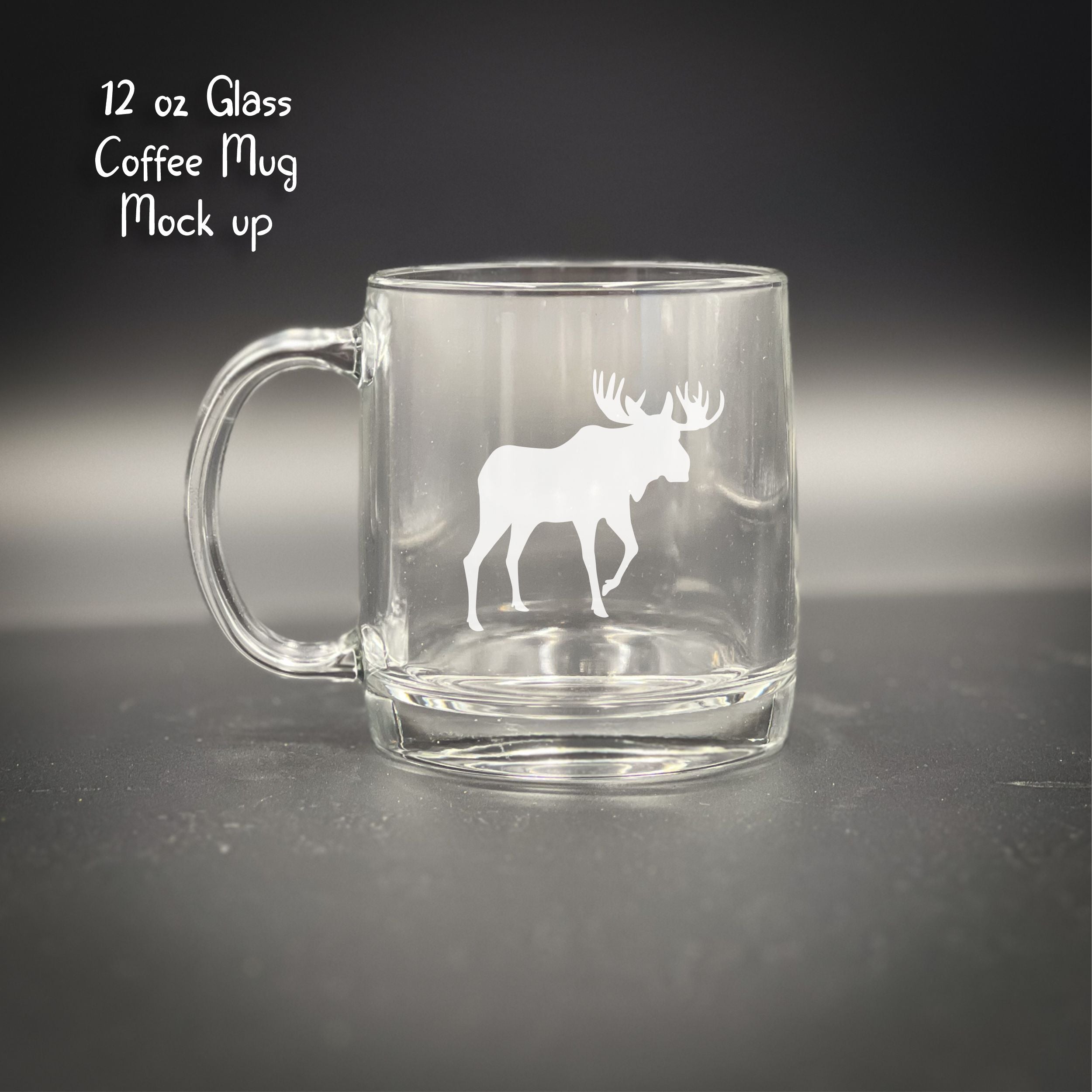 Get a Quote 12 oz Glass Handled Coffee Mug