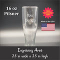 Your Design 16 oz Pilsner Glass
