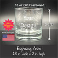 Your Design or Logo - 10 oz Rocks Glass