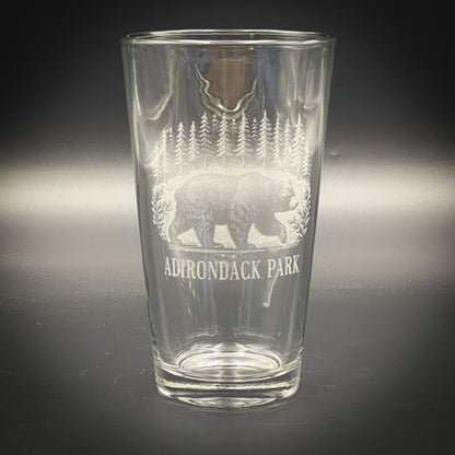 Bear in a Forest  - Pint glass