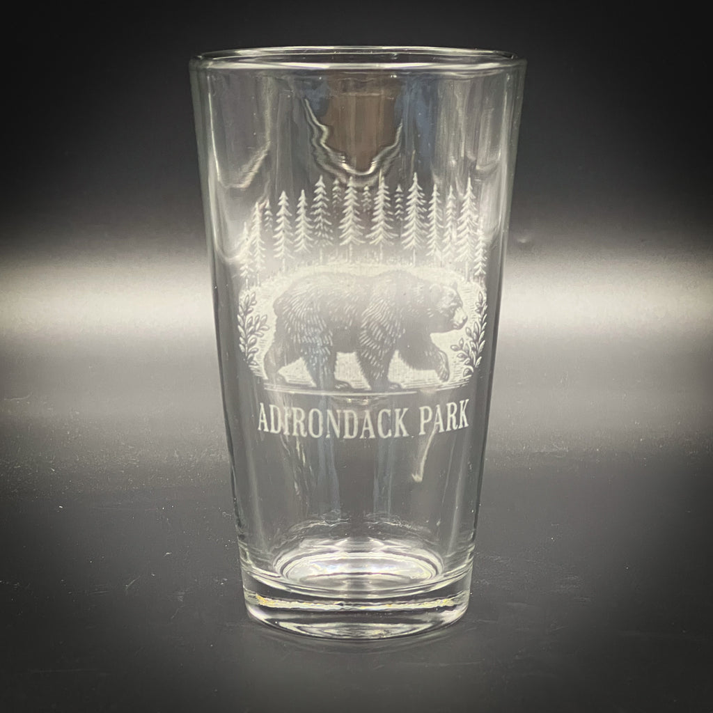 Bear in a Forest - Personalized pint glass