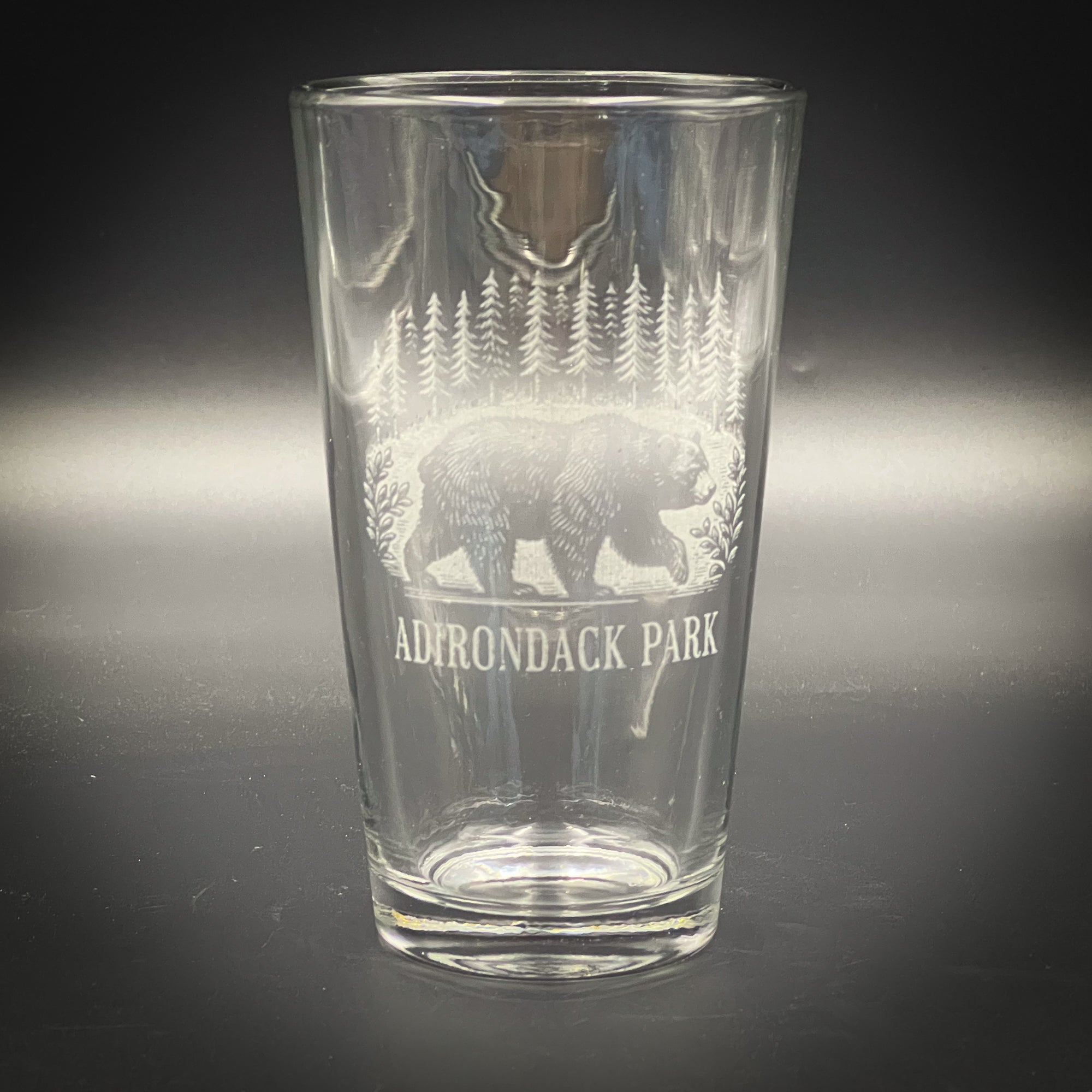 Bear in a Forest - Personalized pint glass