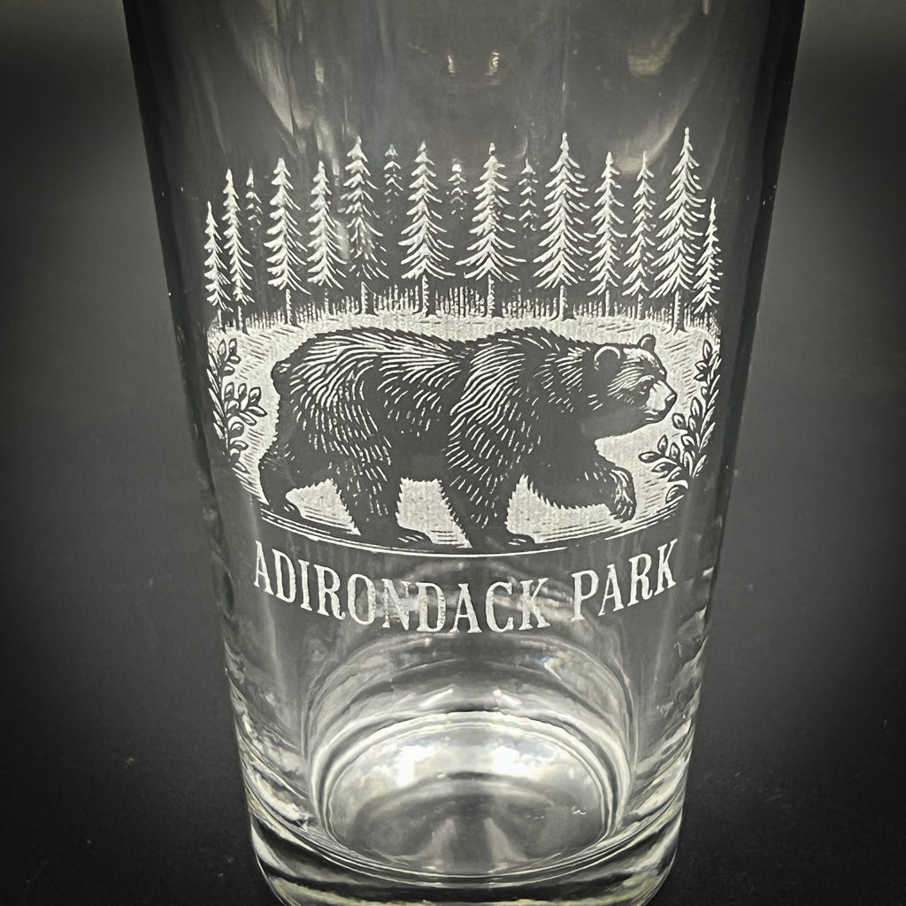 Bear in a Forest - Personalized pint glass