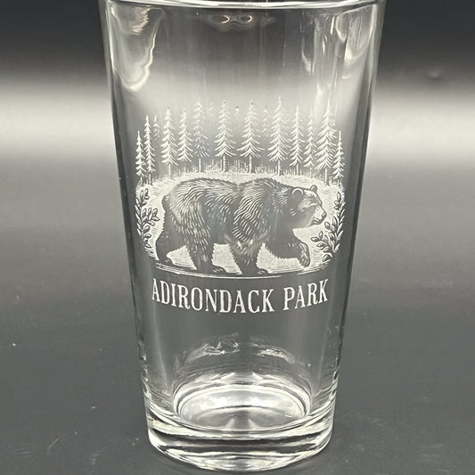 Bear in a Forest  - Pint glass