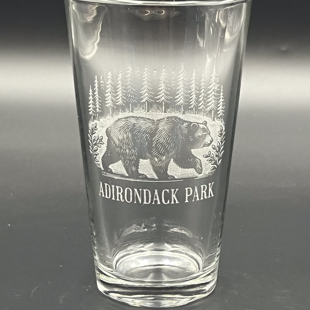 Bear in a Forest - Personalized pint glass
