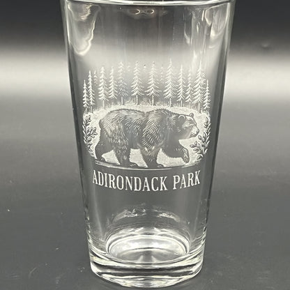 Bear in the Forest - Personalized pint glass