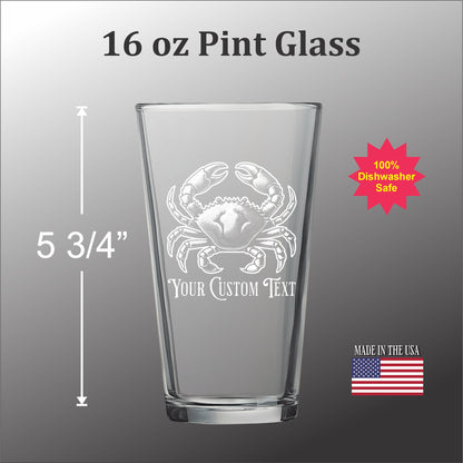 Blue Crab - Pint glass