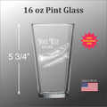 Canoe Personalized  Pint Glass – Etched Drinkware | Durable and Made in the USA