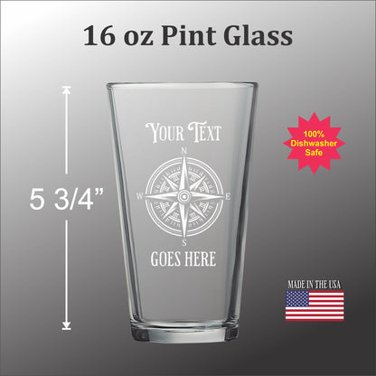 Compass - Pint glass