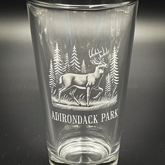 Deer in a Forest  - Pint glass