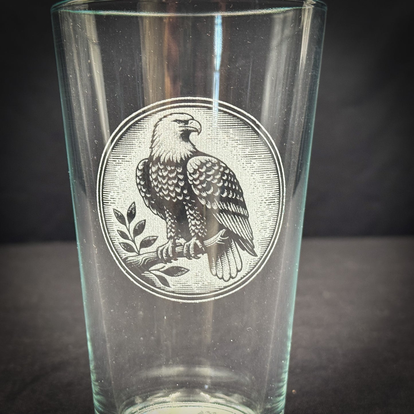 Eagle Perched - Pint glass (In Store)