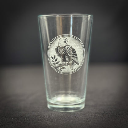 Eagle Perched - Pint glass (In Store)