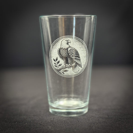 Eagle Perched - Pint glass (In Store)