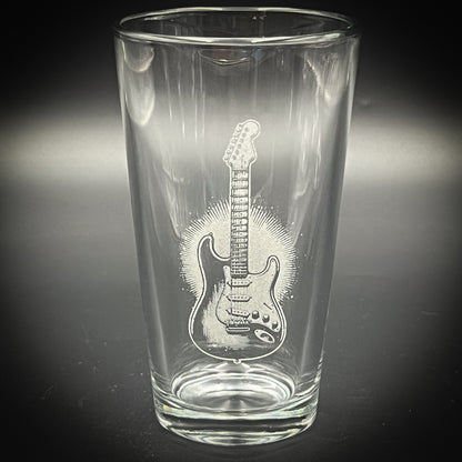 Electric Guitar - Pint glass