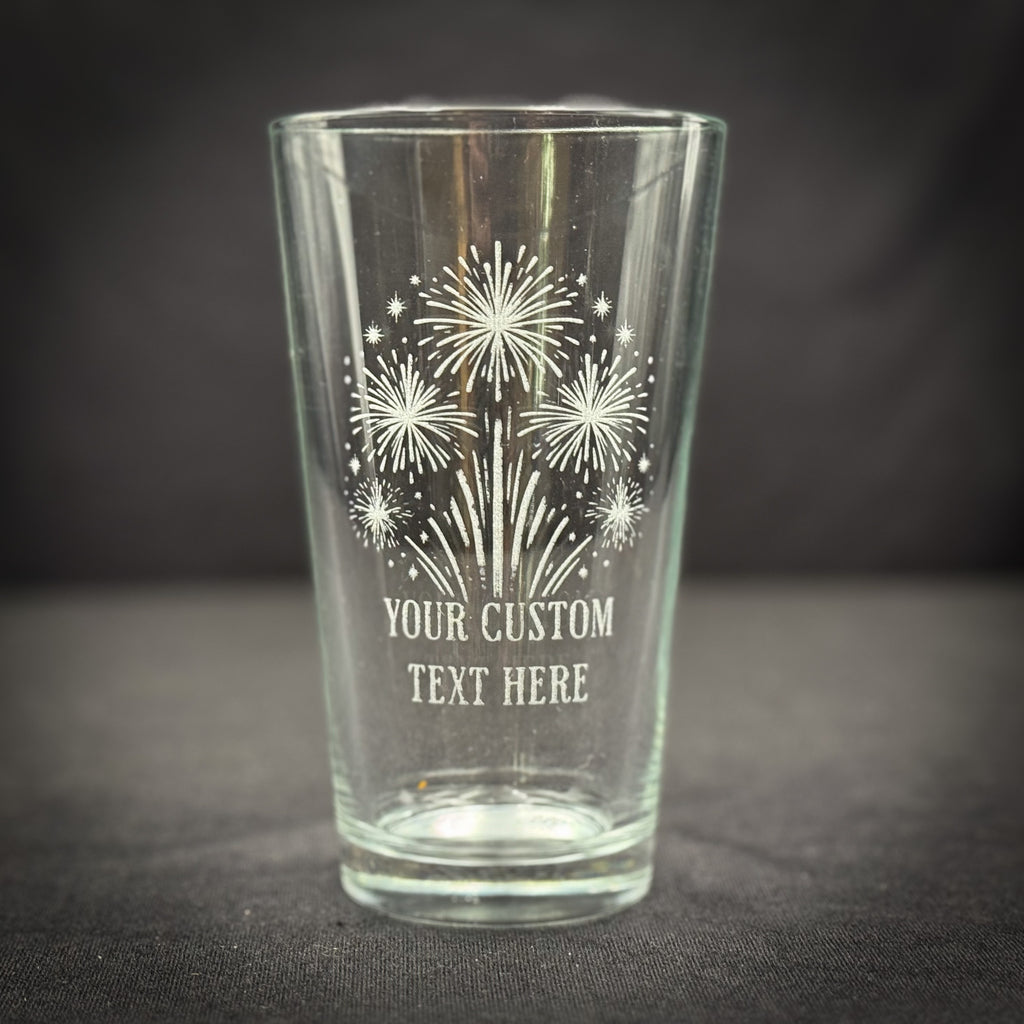 Fireworks Customizable  - Pint glass