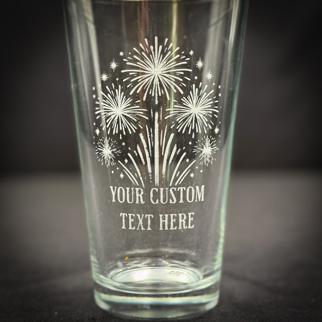Fireworks Customizable  - Pint glass