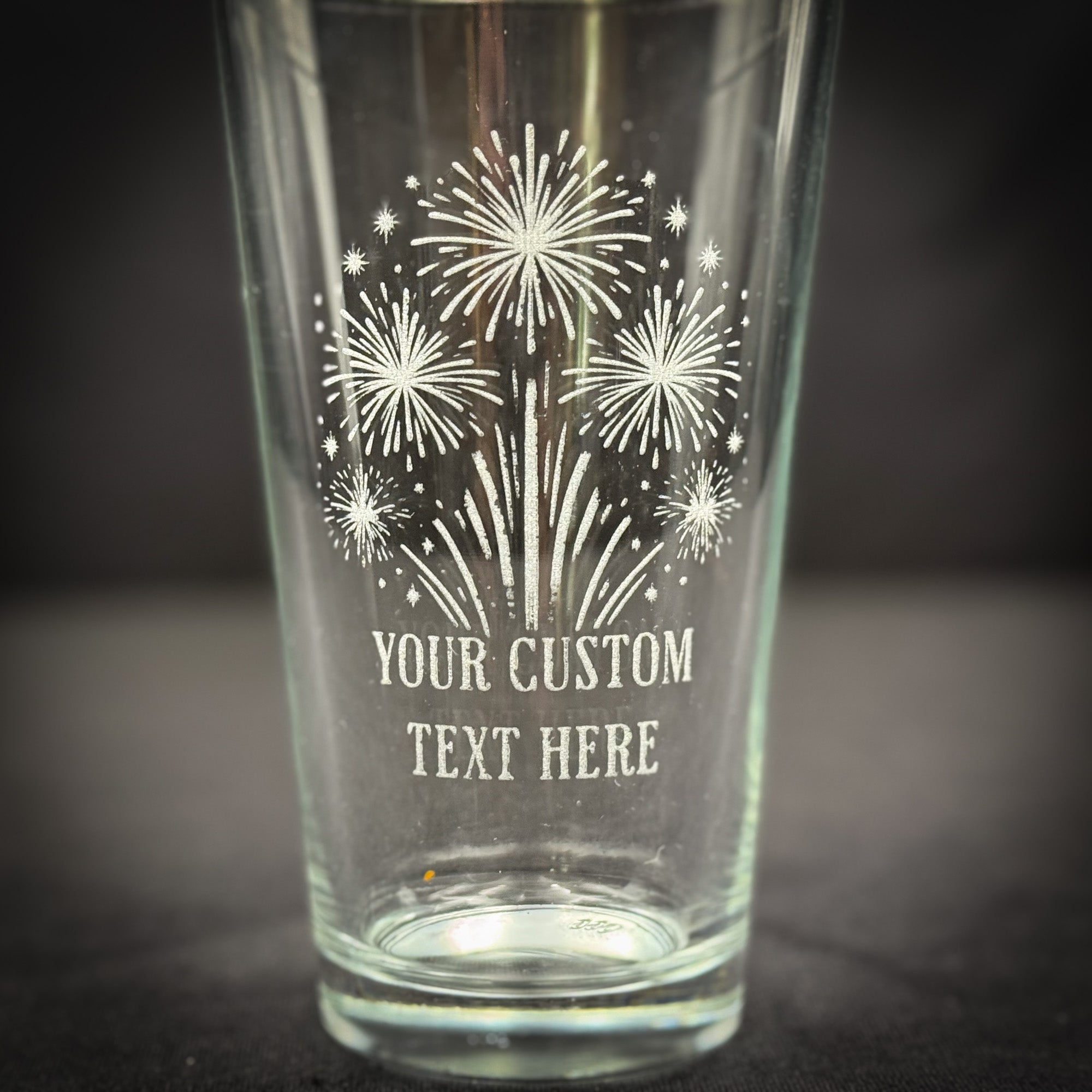 Fireworks Customizable  - Pint glass