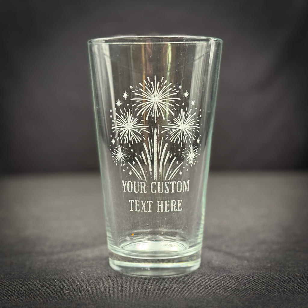 Fireworks Customizable  - Pint glass
