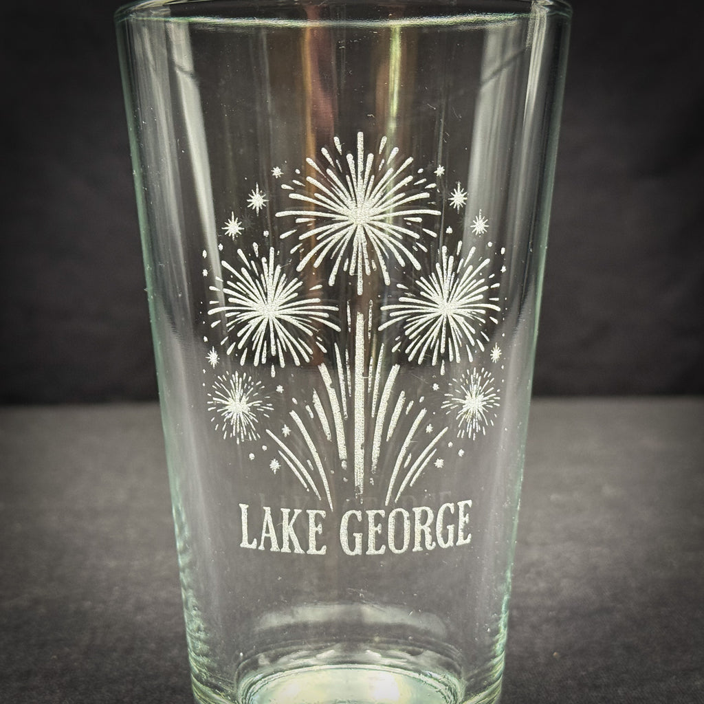 Fireworks Customizable  - Pint glass