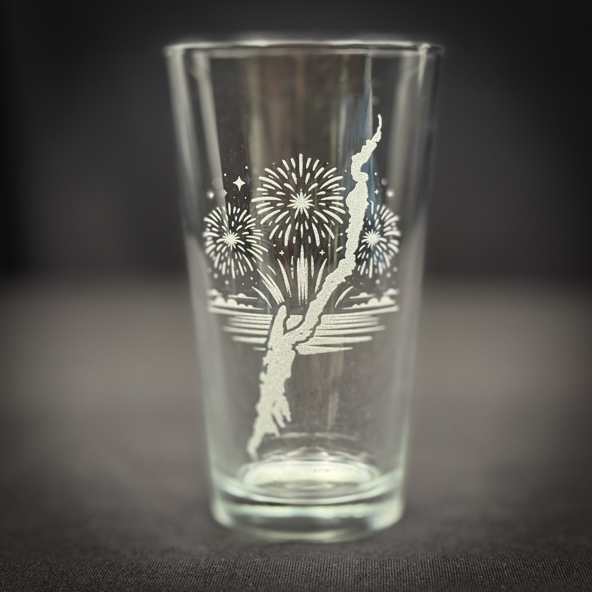 Fireworks with Lake George - Pint glass