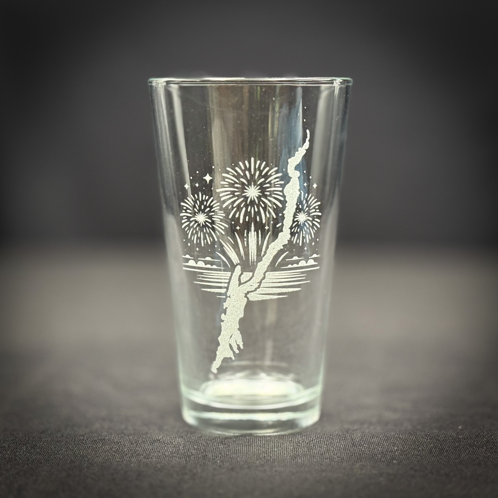 Fireworks with Lake George - Pint glass